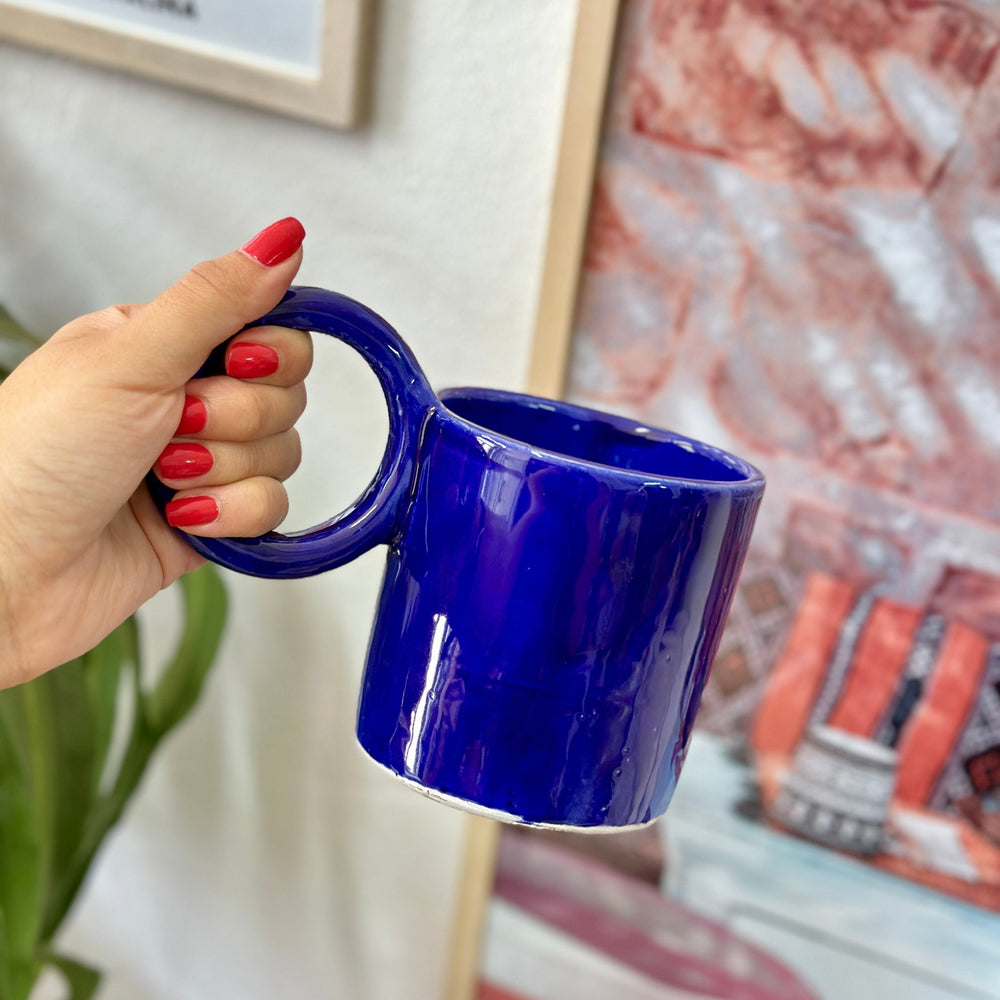 6 mugs Hand-Painted Ceramic Mugs – Microwave & Dishwasher Safe from Morocco
