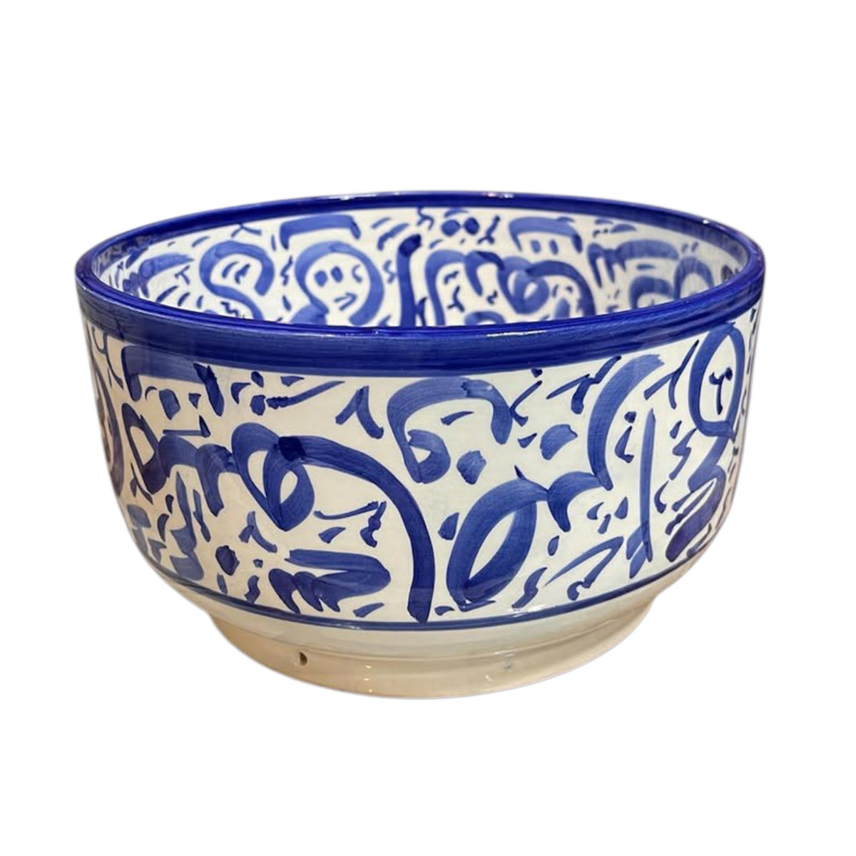 Handcrafted Moroccan Arabic Calligraphy Bowls – Decorative & Functional Ceramic Serving Bowl
