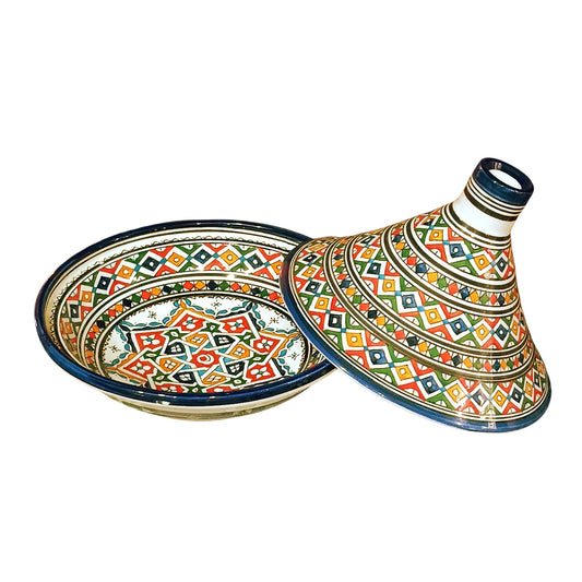 Moroccan Ceramic Serving Tagine – Decorative Food Presentation Dish