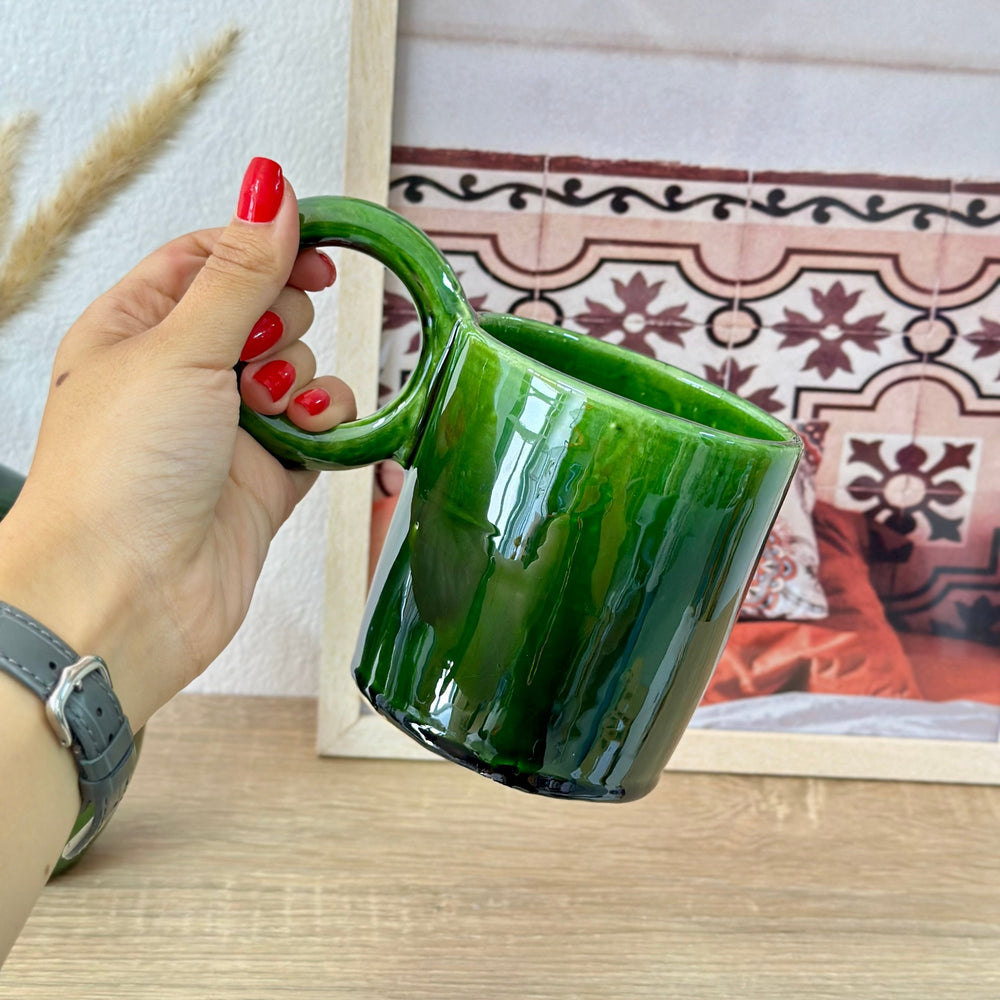 6 mugs Hand-Painted Ceramic Mugs – Microwave & Dishwasher Safe from Morocco