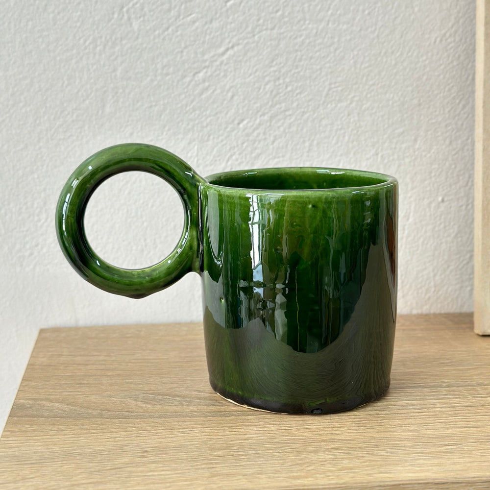 6 mugs Hand-Painted Ceramic Mugs – Microwave & Dishwasher Safe from Morocco