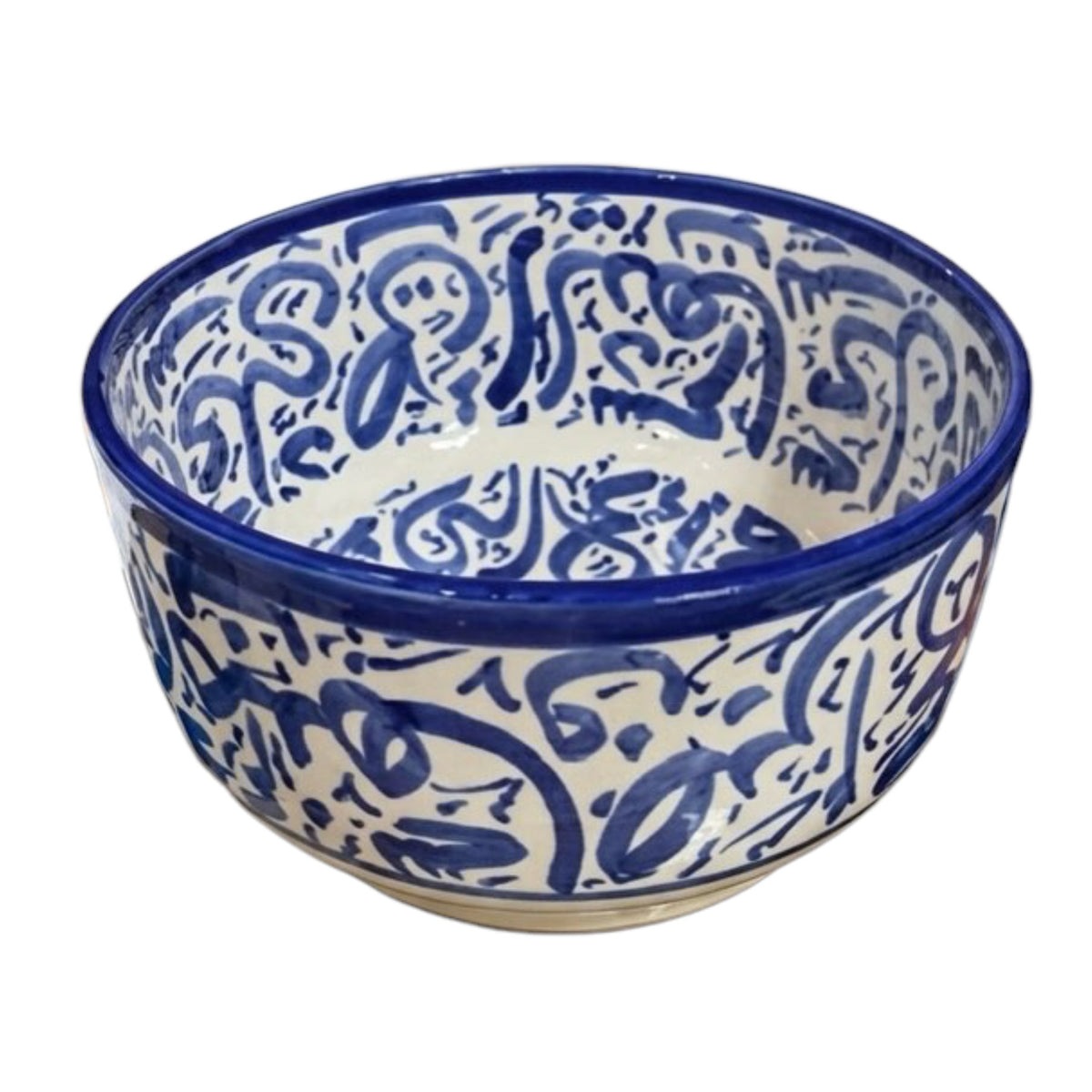 Handcrafted Moroccan Arabic Calligraphy Bowls – Decorative & Functional Ceramic Serving Bowl
