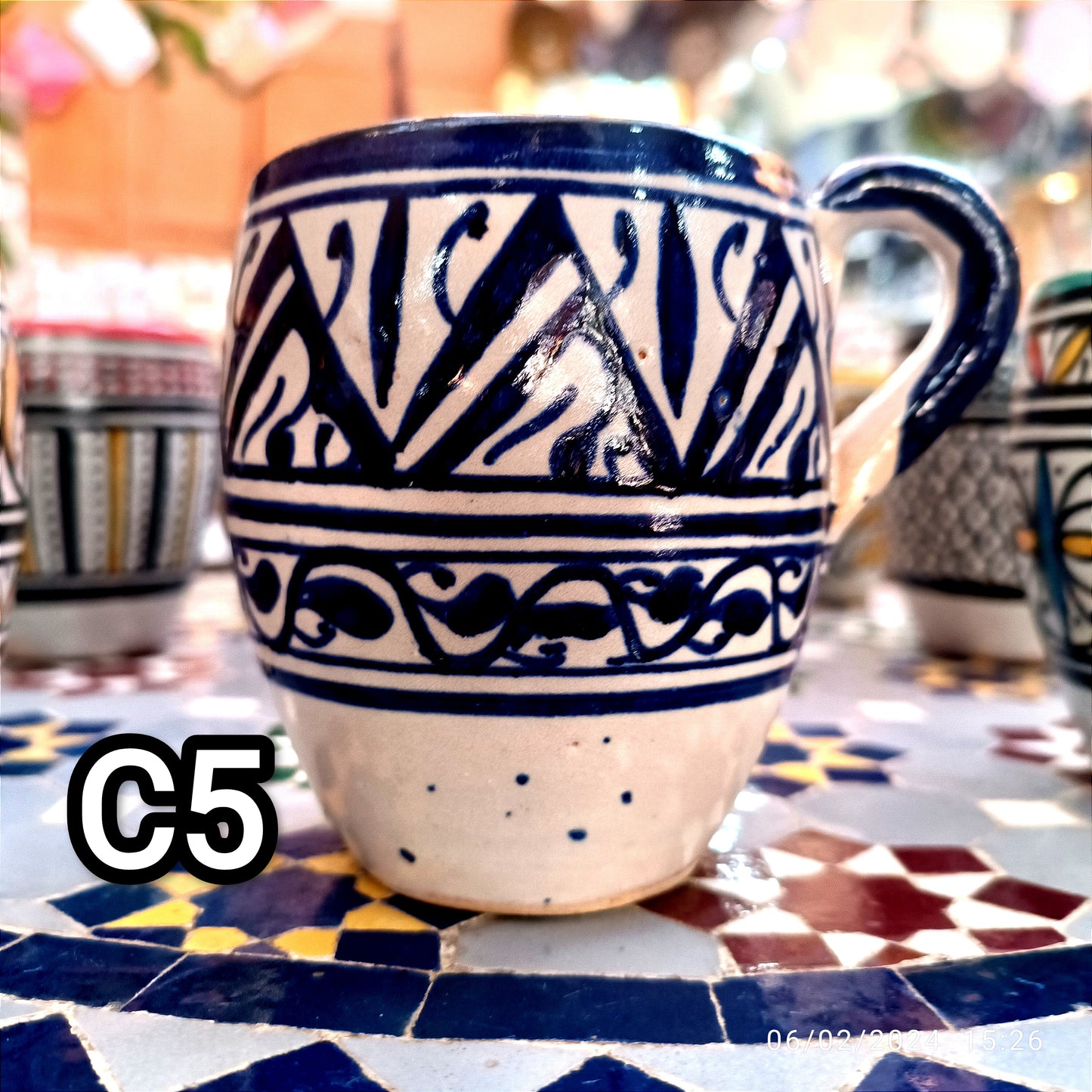 Moroccan pottery Handmade Hand painted Art Artisanal Fez pottery