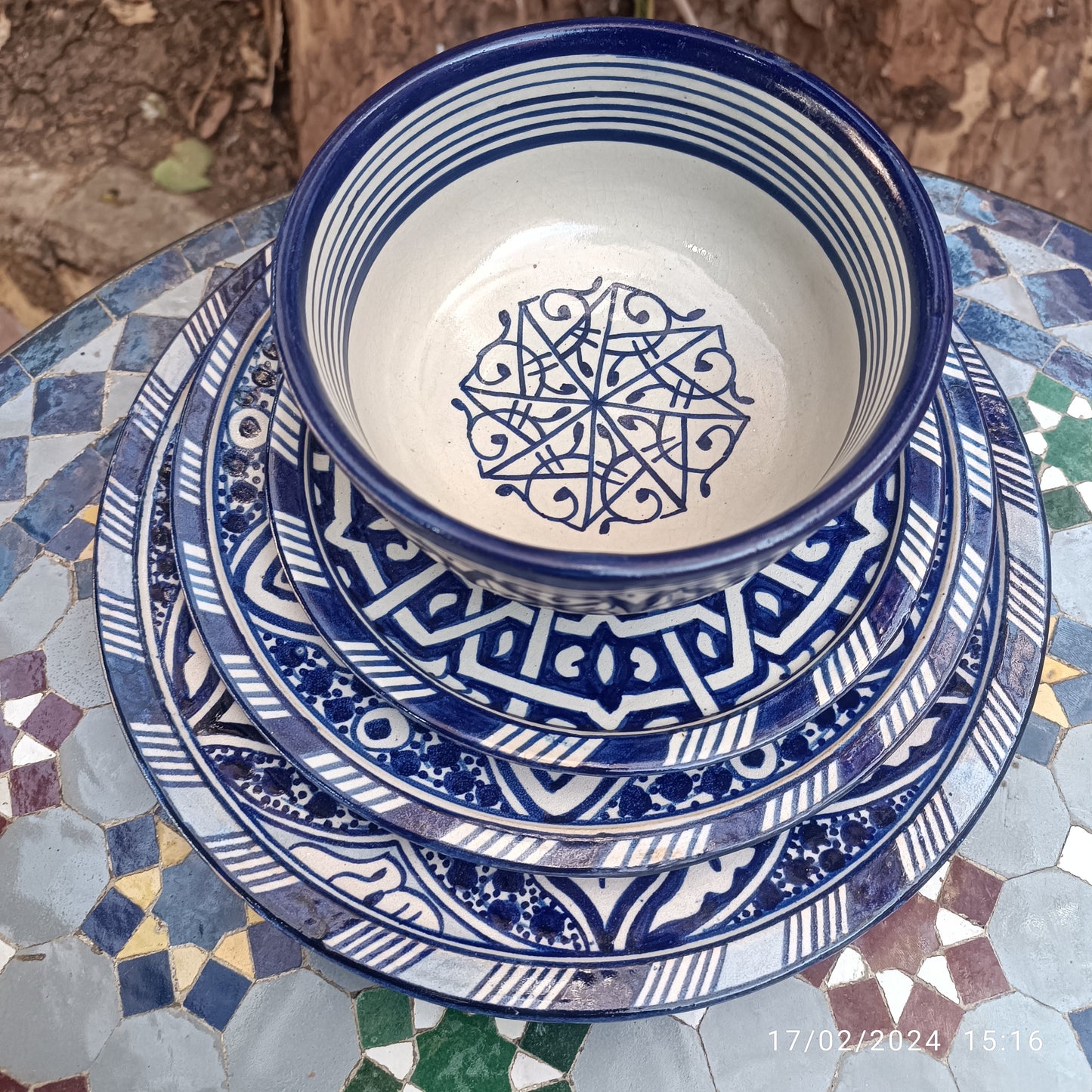 Luxury Moroccan Dinnerware Set – Handcrafted Traditional Pottery