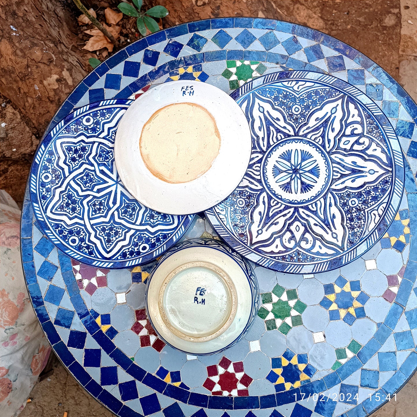 Luxury Moroccan Dinnerware Set – Handcrafted Traditional Pottery