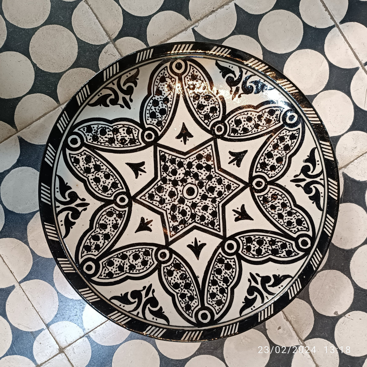 Black Moroccan fez pottery plates dishwasher and microwave safe