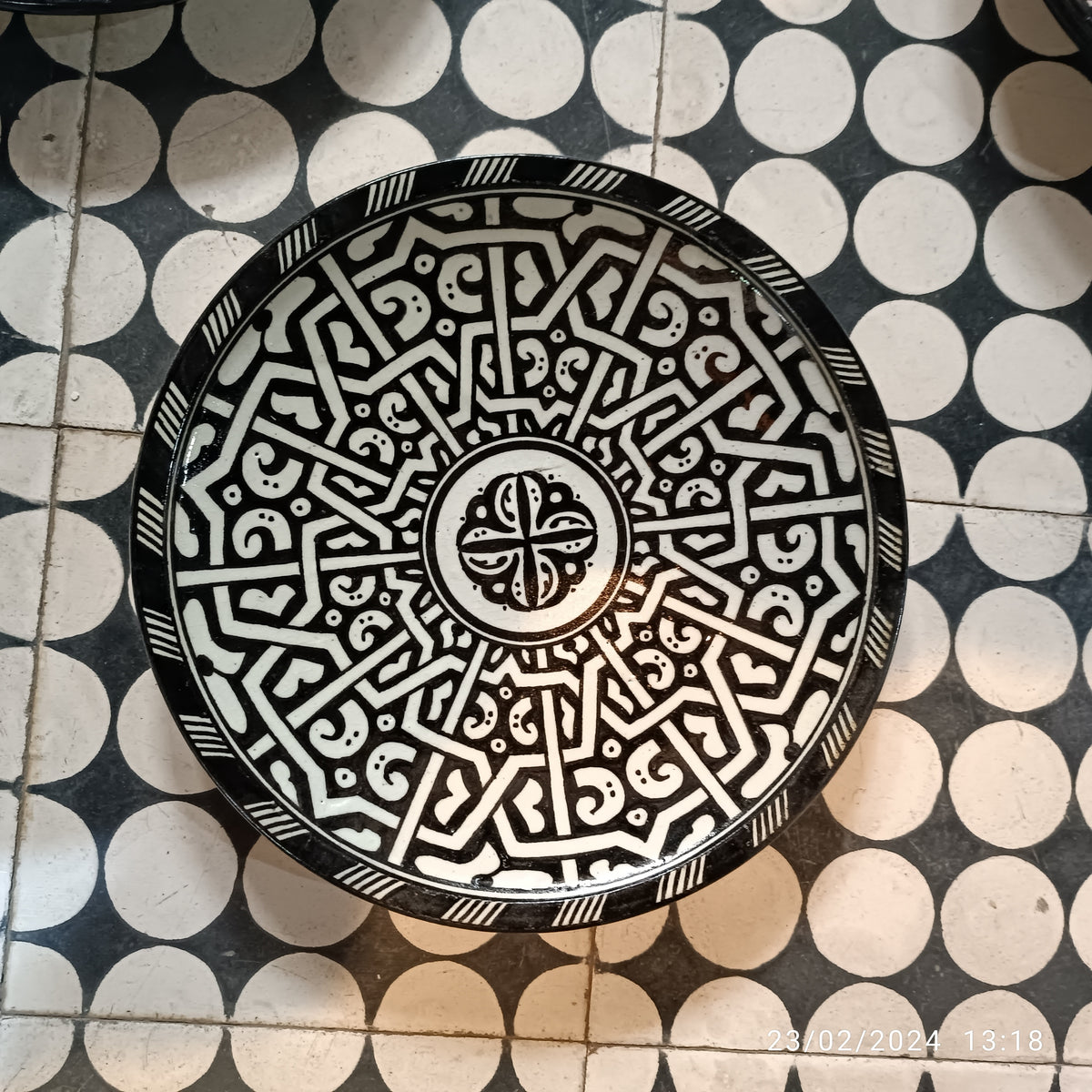 Black Moroccan fez pottery plates dishwasher and microwave safe