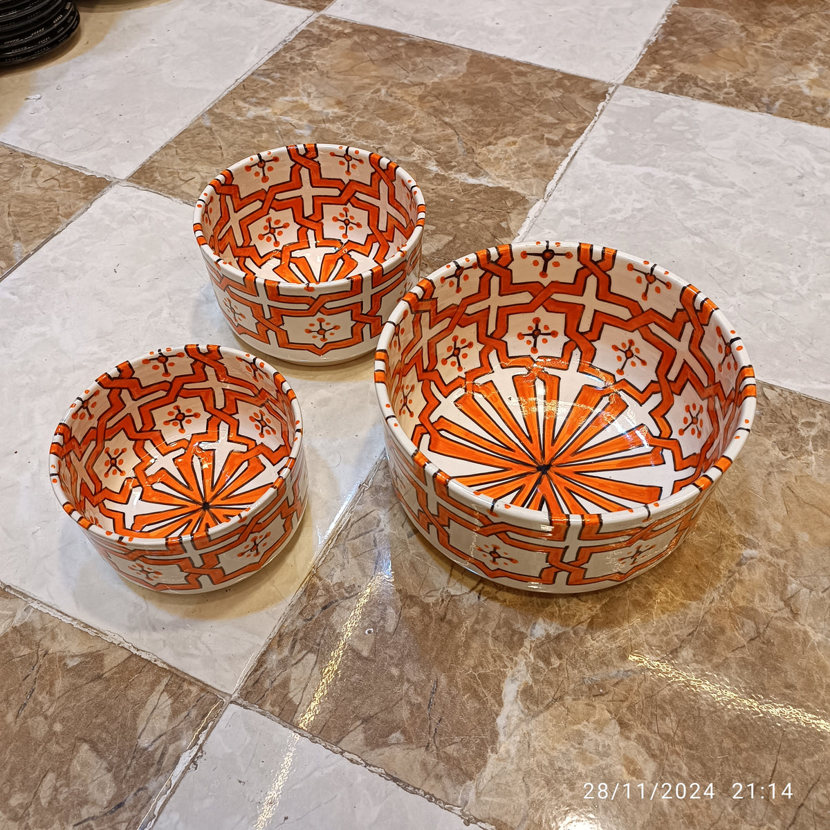 Handmade Moroccan fez pottery Bowls – Hand-Painted Moroccan ceramic