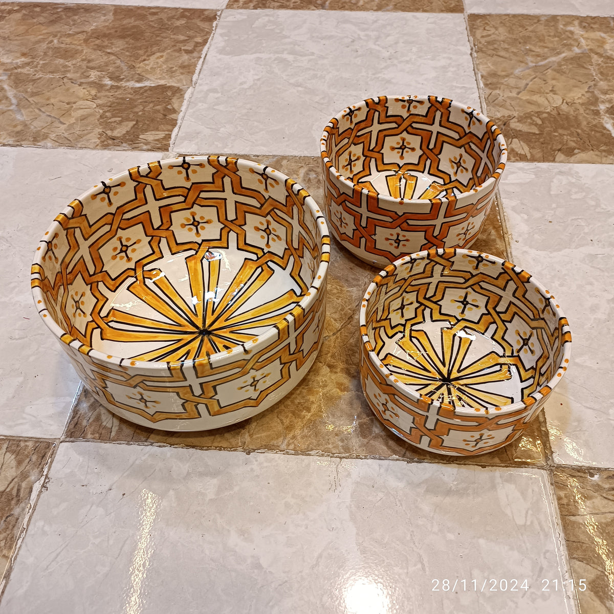 Handmade Moroccan fez pottery Bowls – Hand-Painted Moroccan ceramic