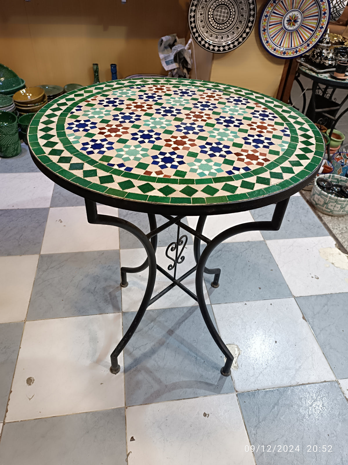 Handmade Moroccan Mosaic Table from Fez