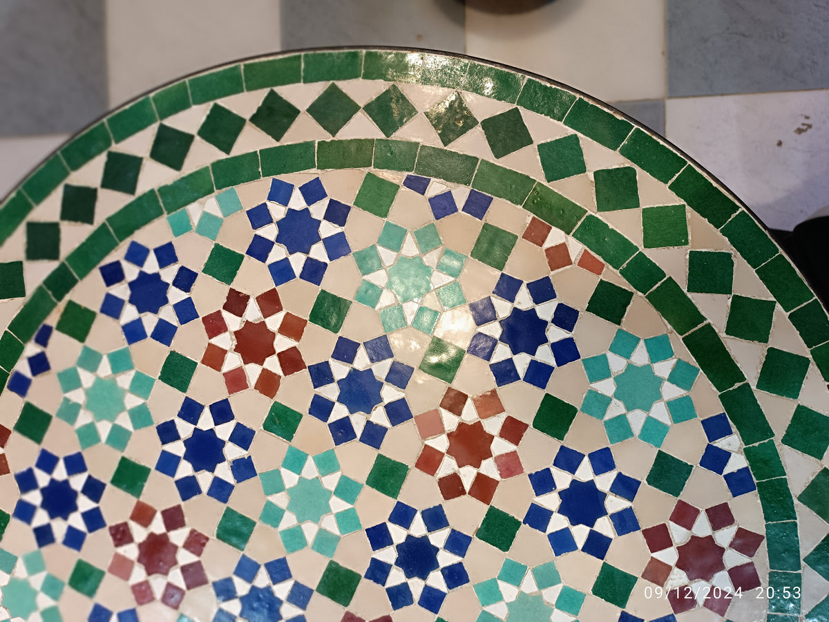 Handmade Moroccan Mosaic Table from Fez