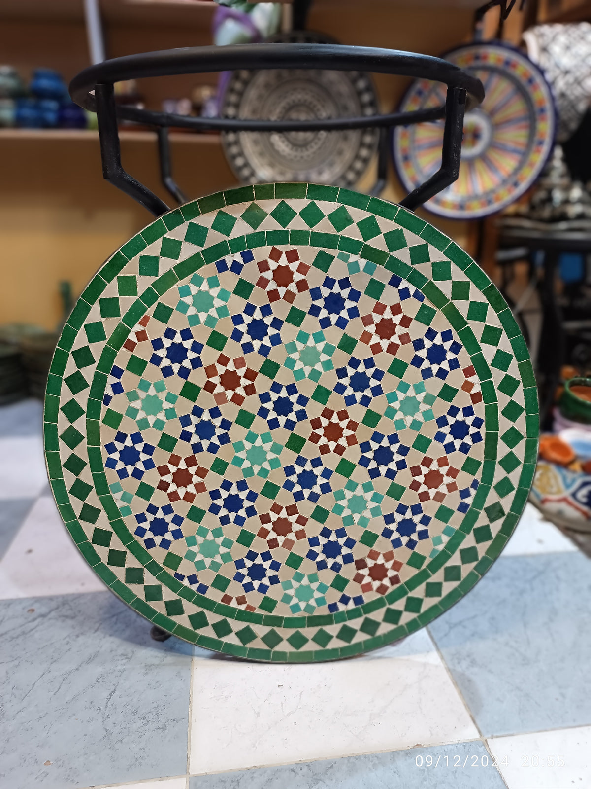 Handmade Moroccan Mosaic Table from Fez