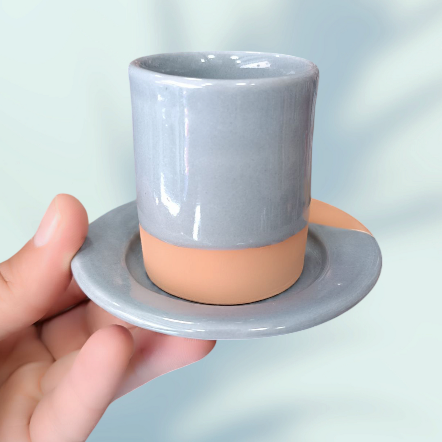 Coffee cups handmade pottery and hand painted fez pottery 6 coffee cups