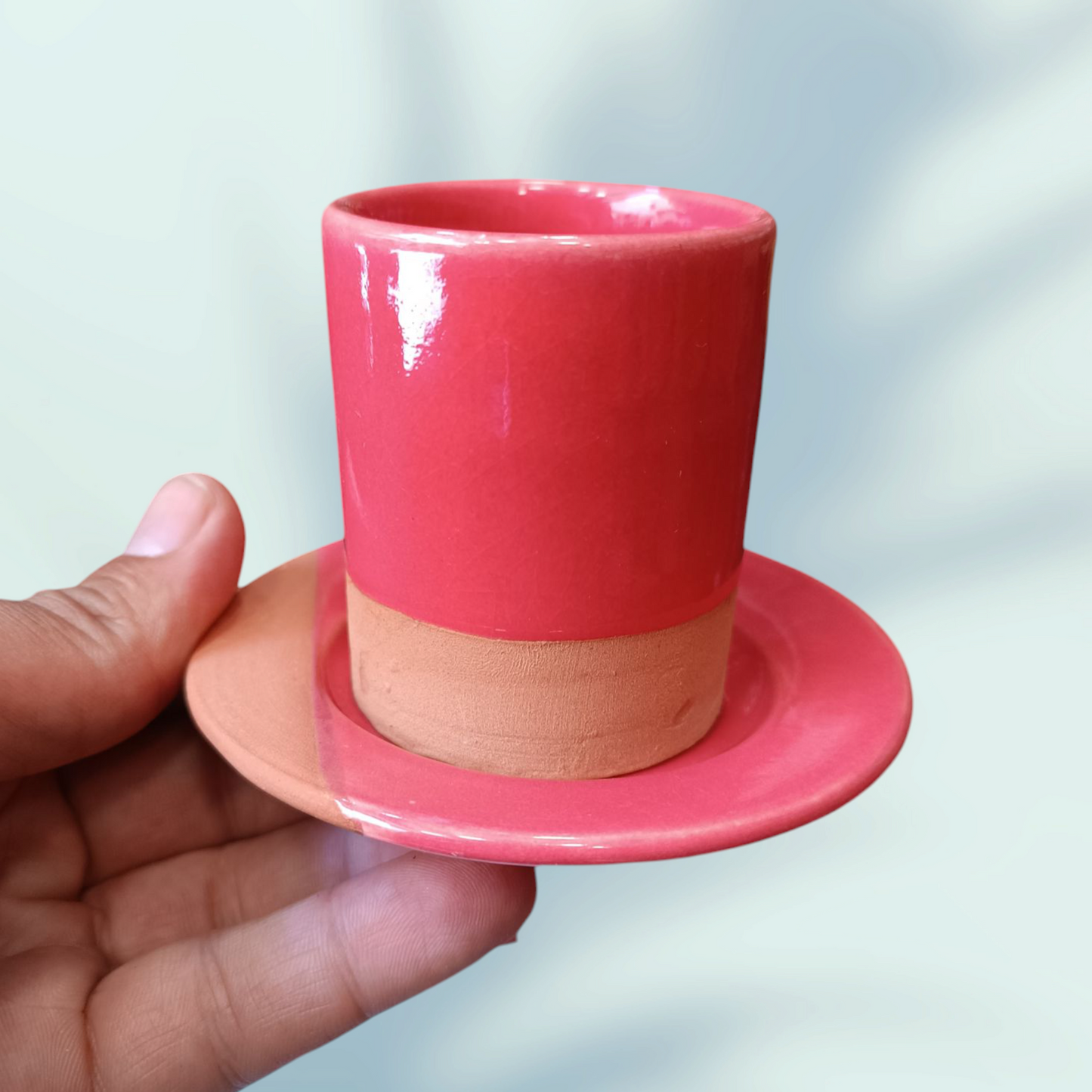 Coffee cups handmade pottery and hand painted fez pottery 6 coffee cups