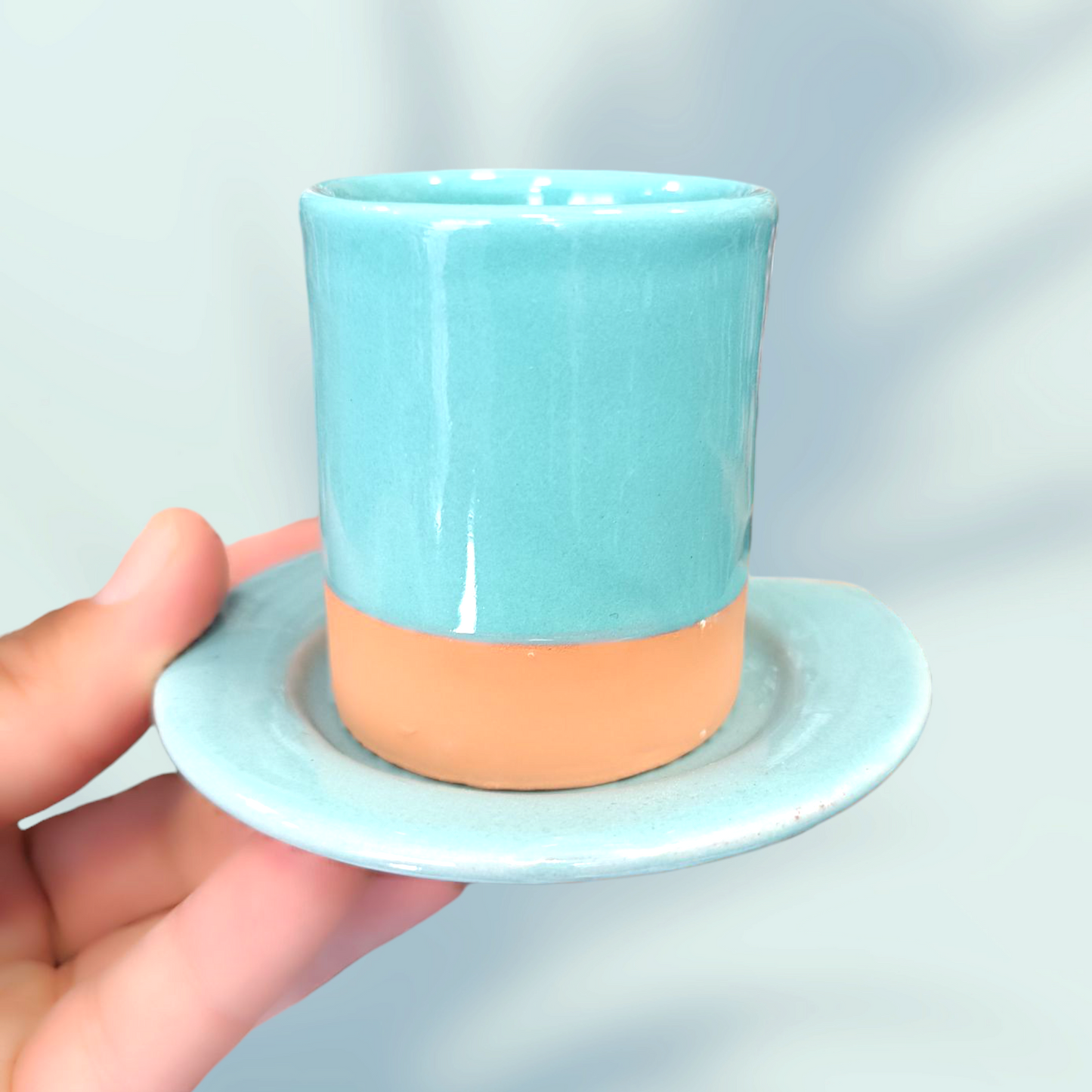Coffee cups handmade pottery and hand painted fez pottery 6 coffee cups