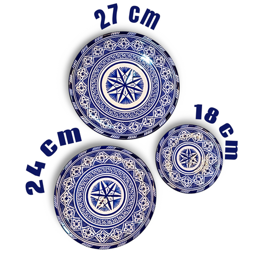 Authentic Fez Pottery Plate – Lead-Free & Microwave Safe