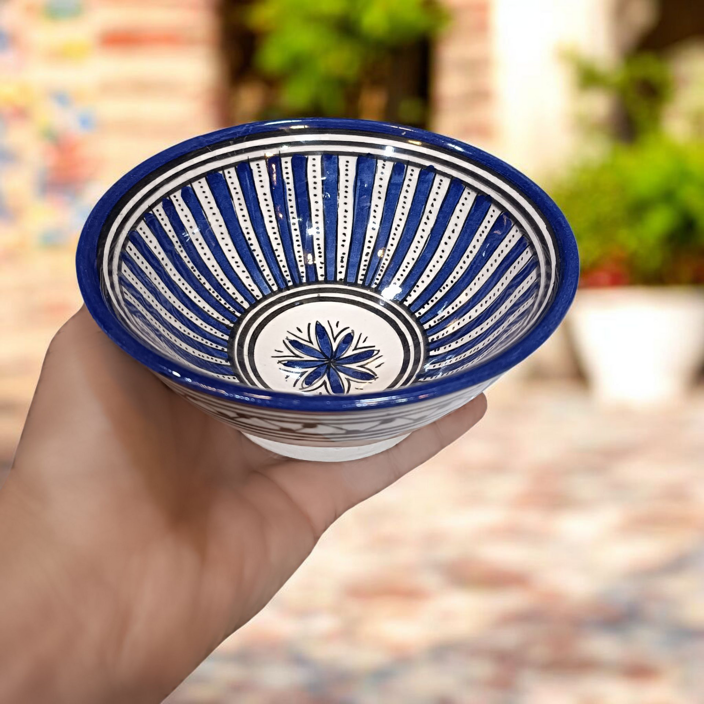 Moroccan Ceramics 6 Bowls – 15 cm | Hand-Painted, Microwave & Dishwasher Safe