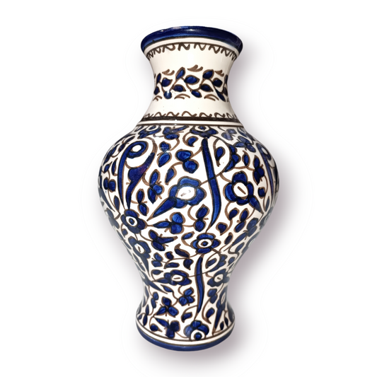 Moroccan ceramic vase, handmade and hand painted