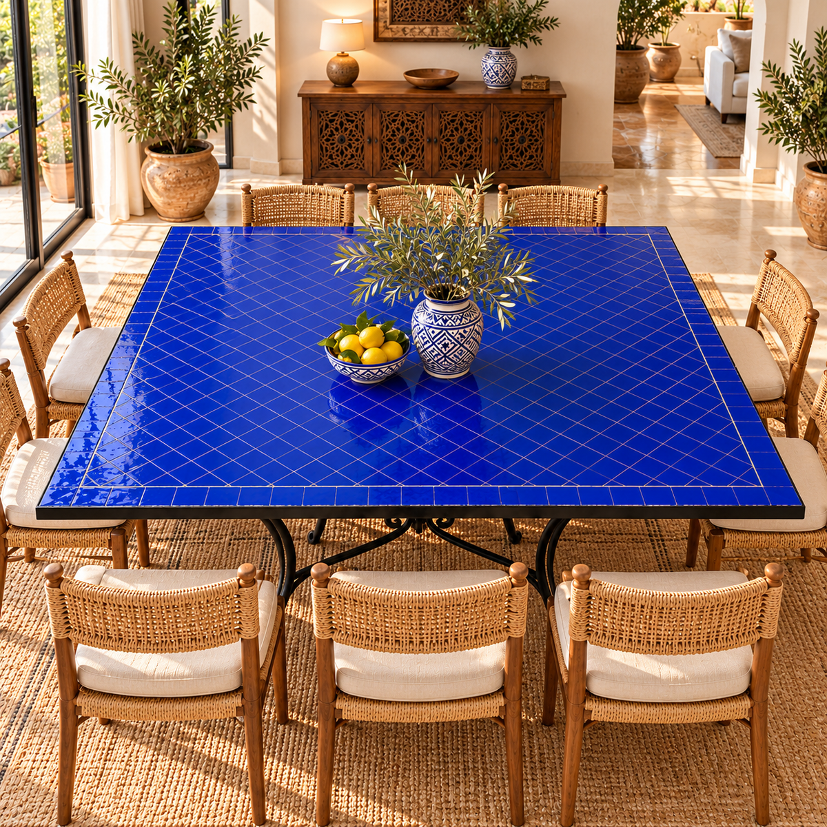 Handmade Moroccan Mosaic Table – Authentic Fez Craftsmanship