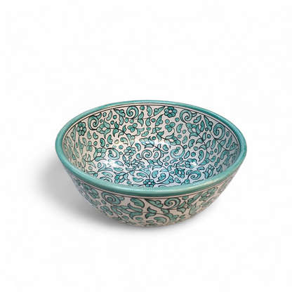 large salad bowl handmade and hand painted from Morocco width 30 cm