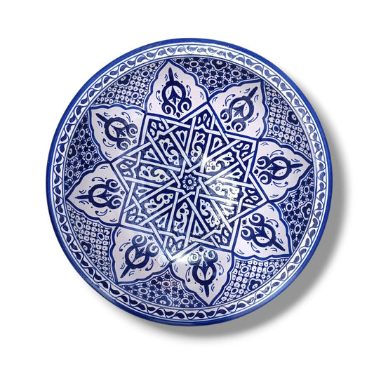Moroccan Serving Bowl – Hand Painted Ceramic Bowl, 35 cm