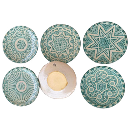 Handmade Moroccan Ceramic Plates & Decorative Wall Plates – Turquoise Geometric Design