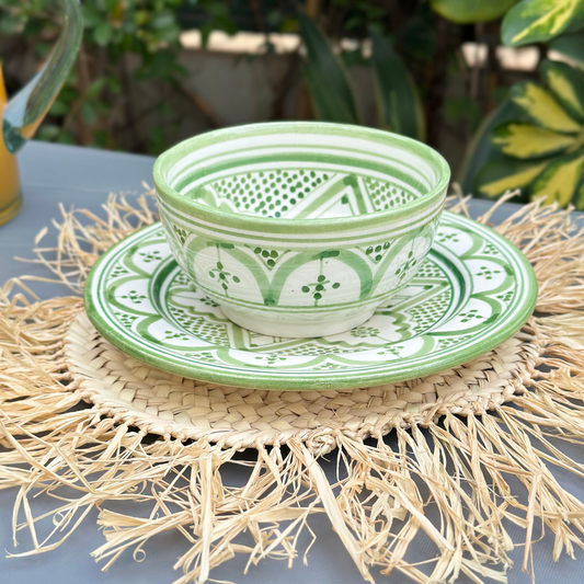 bowls service hand-painted dishwasher microwave safe (6 bowls)