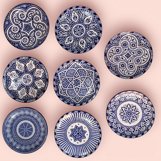 MOROCCAN FEZ POTTERY PLATES