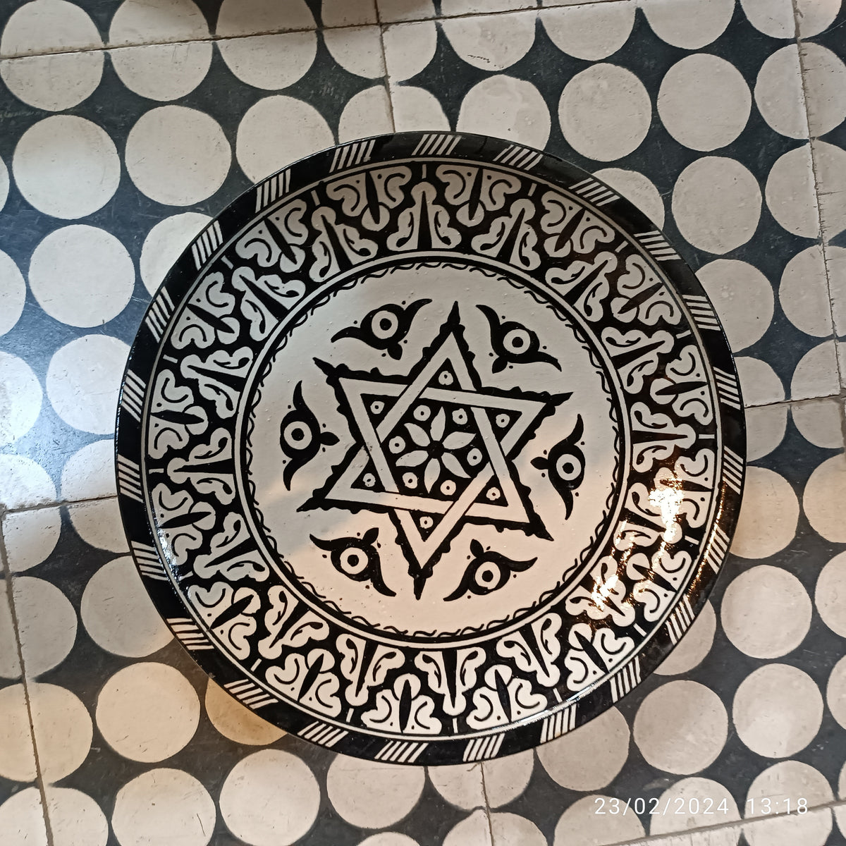 Black Moroccan fez pottery plates dishwasher and microwave safe