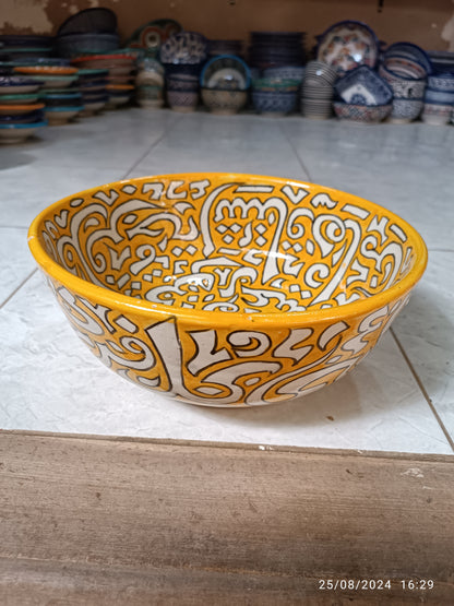 Moroccan salad bowl handmade and hand painted
