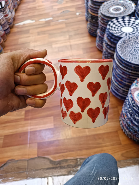 6 mugs Hand-Painted Ceramic Mugs – Microwave & Dishwasher Safe"6 mugs