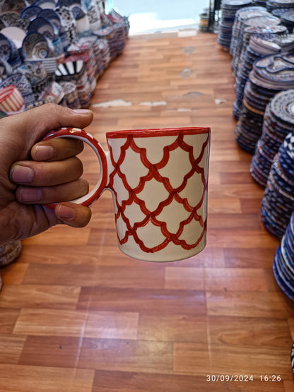 "Handmade & Hand-Painted Ceramic Mugs – Microwave & Dishwasher Safe"