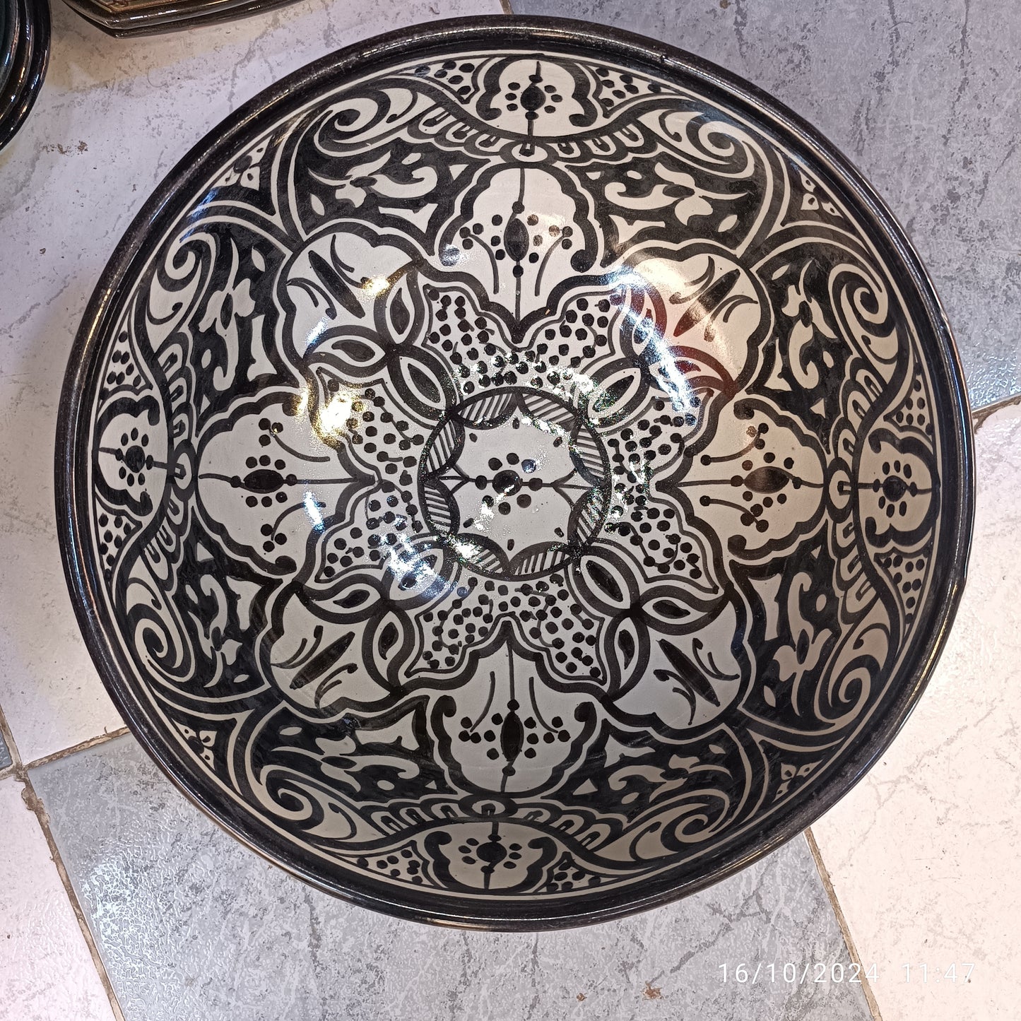 Moroccan salad bowl handmade and hand painted