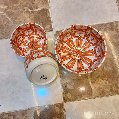 Handmade Moroccan fez pottery Bowls – Hand-Painted Moroccan ceramic