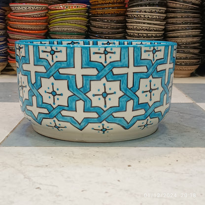 Handmade Moroccan fez pottery Bowls – Hand-Painted Moroccan ceramic