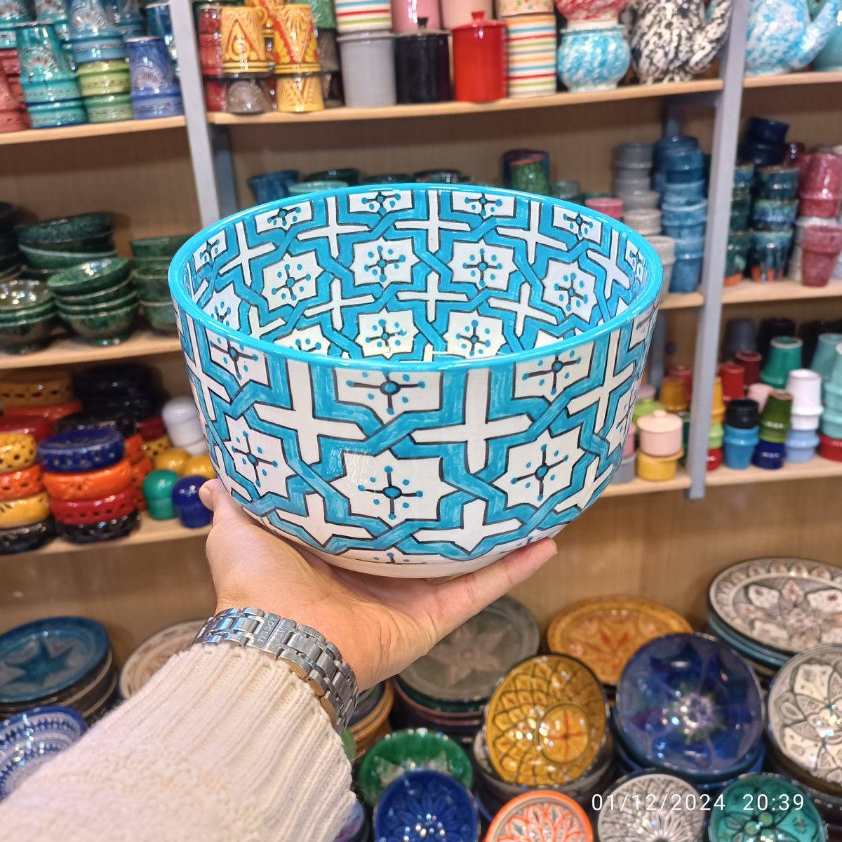 Handmade Moroccan fez pottery Bowls – Hand-Painted Moroccan ceramic