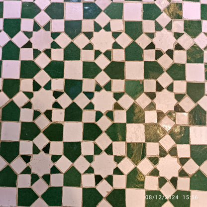 Handmade Rectangular Moroccan Zellige Mosaic Table – Authentic Fes Craftsmanship