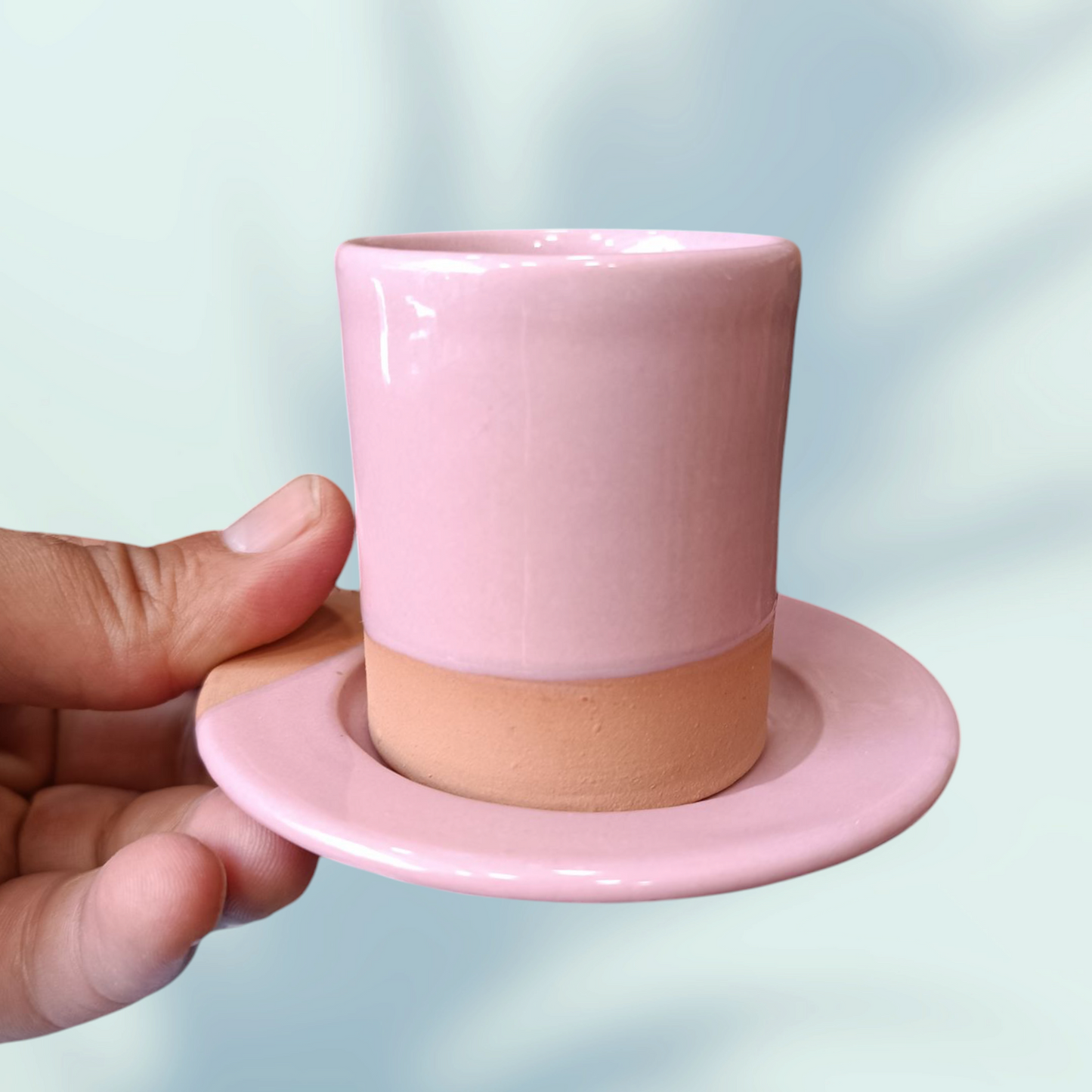 Coffee cups handmade pottery and hand painted fez pottery 6 coffee cups