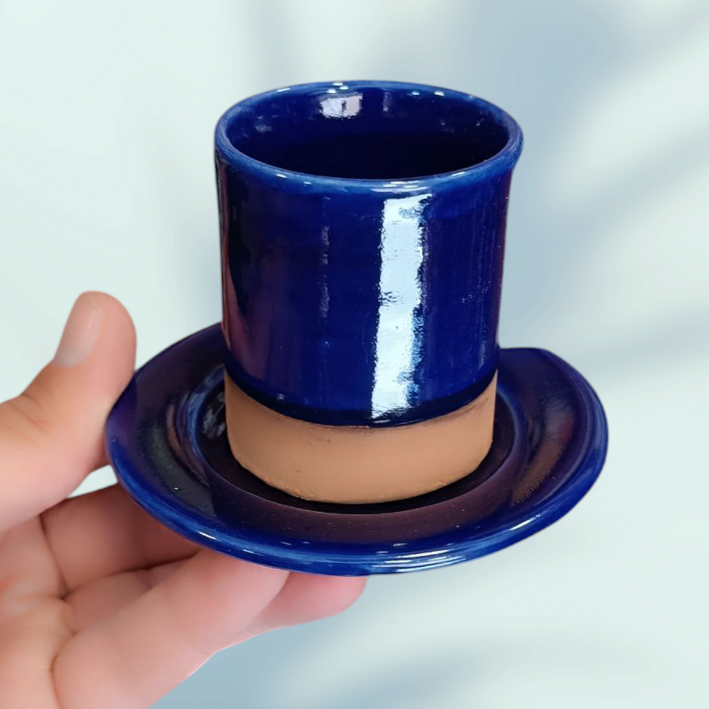 Coffee cups handmade pottery and hand painted fez pottery 6 coffee cups