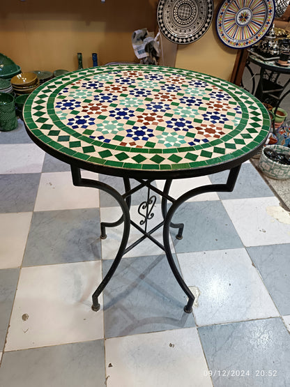 Handmade Moroccan Mosaic Table from Fez
