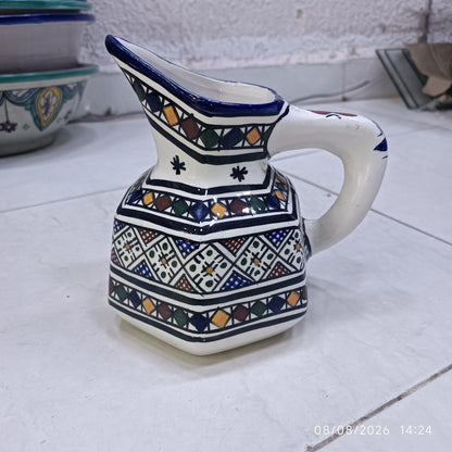 Handmade Fes Ceramic Carafe – 1 Liter Moroccan Pottery Pitcher (Copie) (Copie)