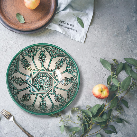Moroccan salad bowl handmade and hand painted