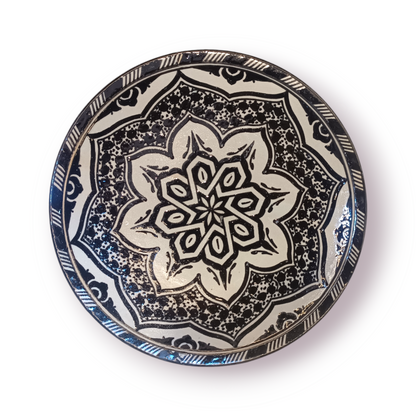 Black Moroccan fez pottery plates dishwasher and microwave safe