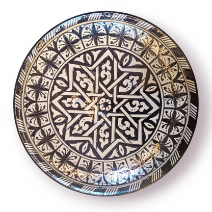 Black Moroccan fez pottery plates dishwasher and microwave safe