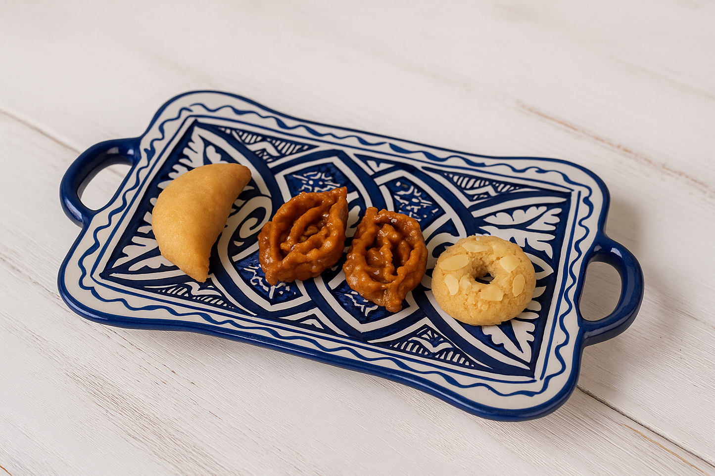 6 pottery trays from the city of Fez