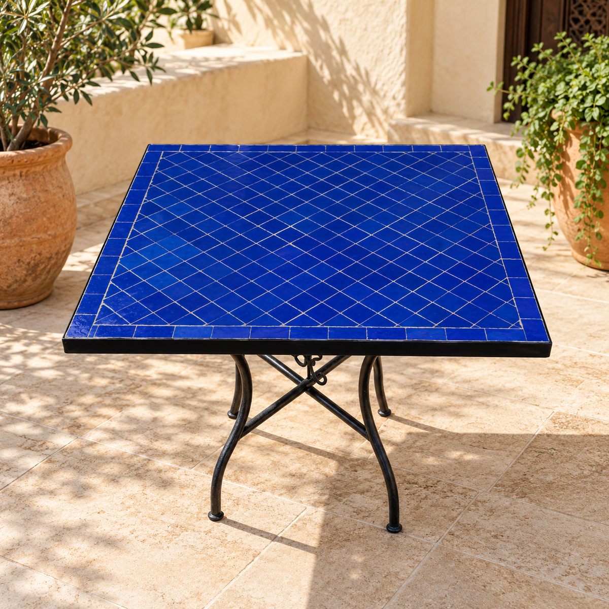 Handmade Moroccan Mosaic Table – Authentic Fez Craftsmanship