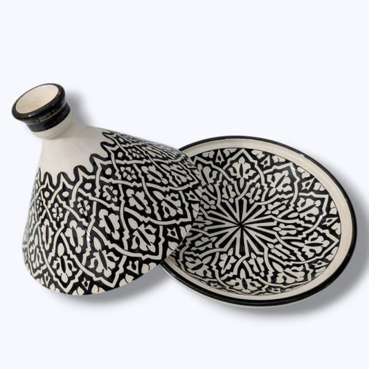 Handmade Moroccan  Ceramic Serving Tagine – Decorative Food Presentation Dish